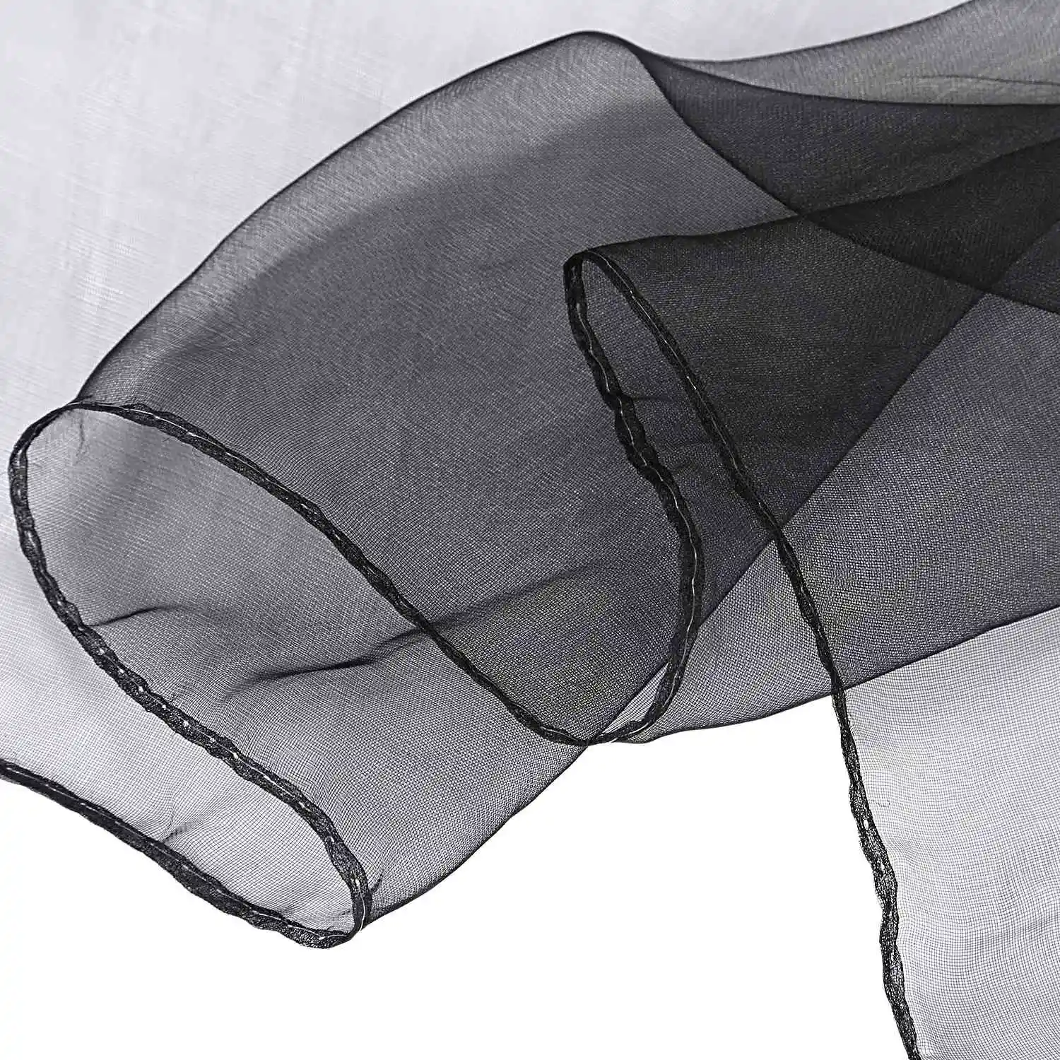 ГОРЯЧИЙ Прекрасный модный простой квадратный шифоновый шарф на шею, платки на голову 70 см x 70 см (черный)