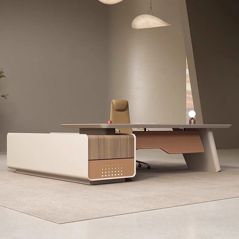 

Modern Luxury L-Shaped Modular Office Desk Convertible Executive Desk For Home Hospital School Apartment Customizable