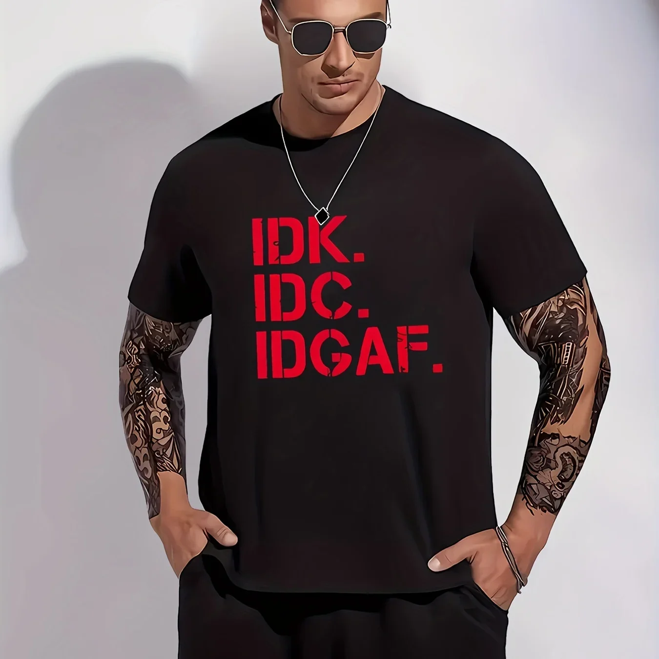 Men's Letter Print … - image