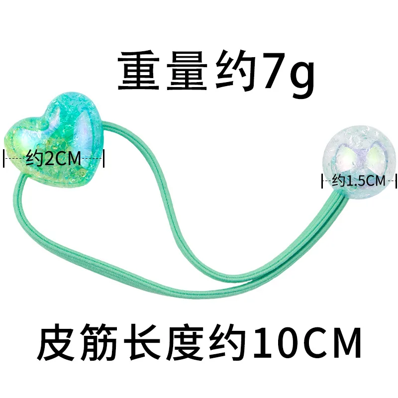2 шт./партия, Детские эластичные повязки для волос с бусинами в форме сердца