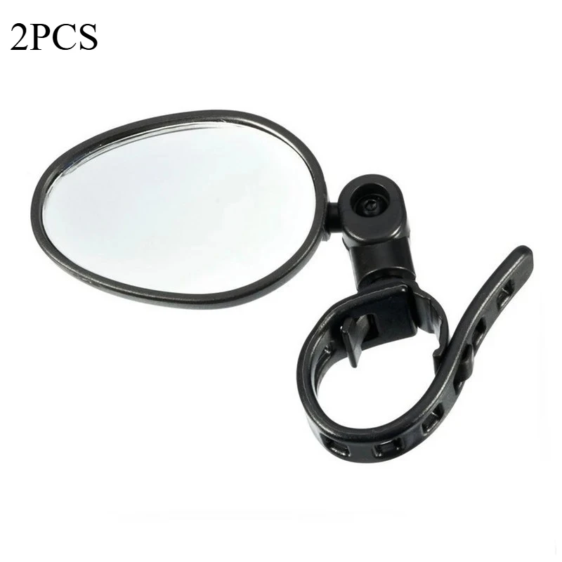

360 ° Rotatable Bicycle Rearview Mirror Wide-angle Flat Lens Fully Adjustable MTB Road Bicycle Riding Safety Accessories