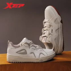 Xtep Skateboarding Shoes For Women 2024 Summer Cozy Fuzz Skate Shoes Everyday Trekking Leisure Comfortable Sneakers 876218310024