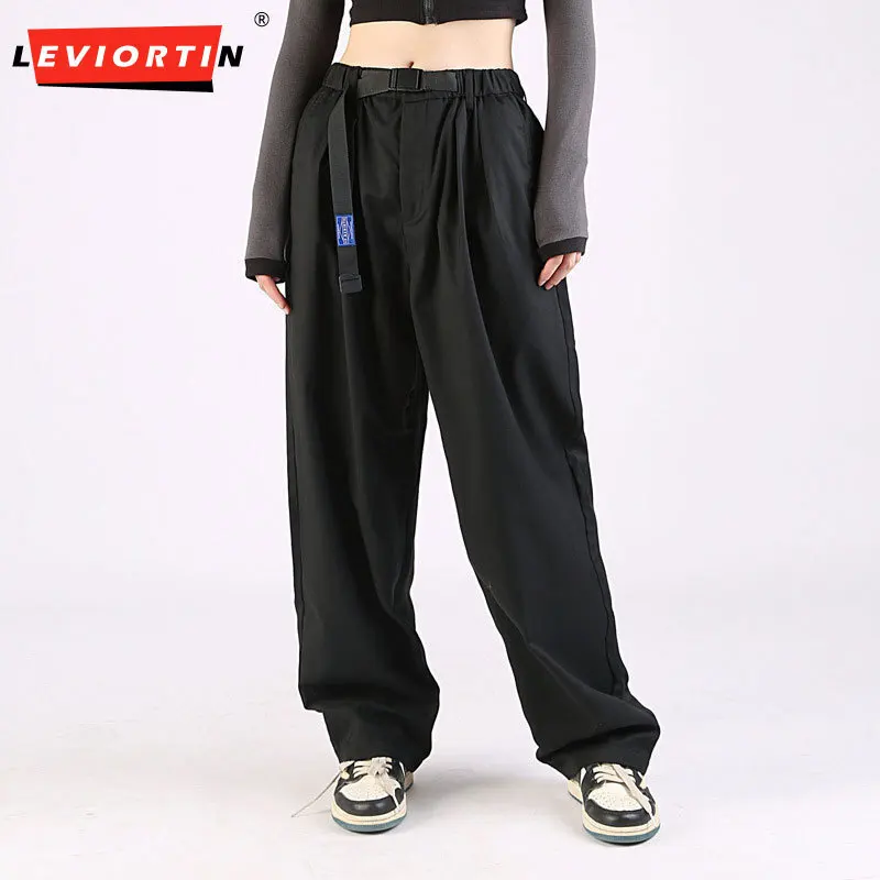 2025 Four season new Japanese style falling suit pants, loose straight tube retro cityboy casual pants for men and women