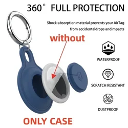 Llavero de silicona para Apple Airtags funda protectora 360 °   Llavero impermeable de la caja de AirTag de los accesorios del rastreador del tenedor de Airtag