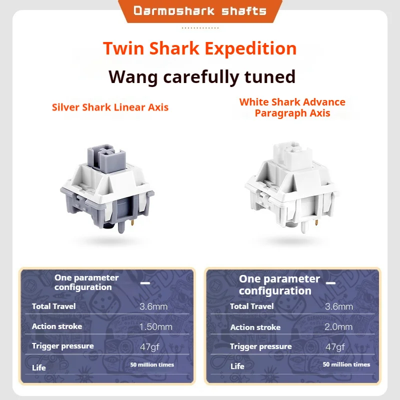 Darmoshark TOP 87 Wireless Mechanical Keyboard Hot Swappable RGB Tri-Mode Bluetooth 2.4g Customized Gaming Keyboard