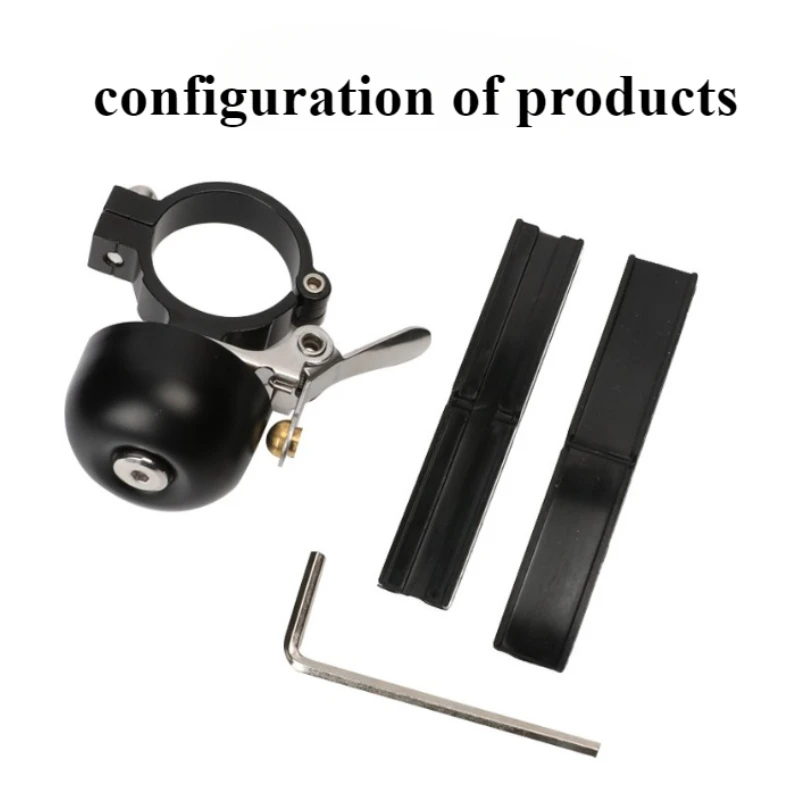 جرس دراجة صغير نحاسي أسود نقي خفيف الوزن ، معدات ركوب محمولة ، أجراس دراجات جبلية ، صوت هش