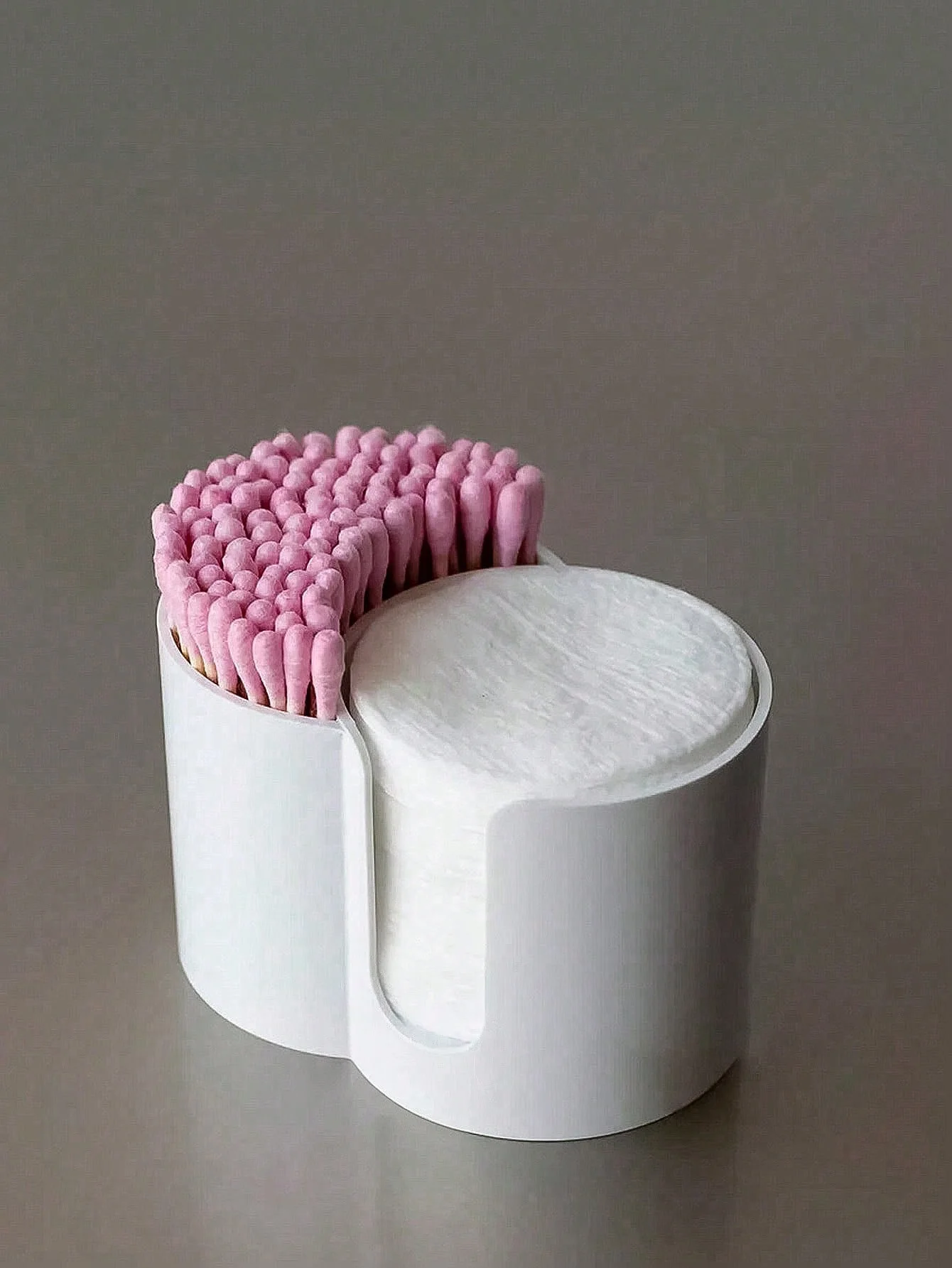 1-teiliger Q-Tips-Halter, Zahnstocherspender für Badezimmerbecher, Q-Tips runde Aufbewahrungsbox für Pappbecher, Aufbewahrungsbox für Badezimmerzubehör, Aufbewahrungsbox für Waschtisch-Make-up-Box-Set