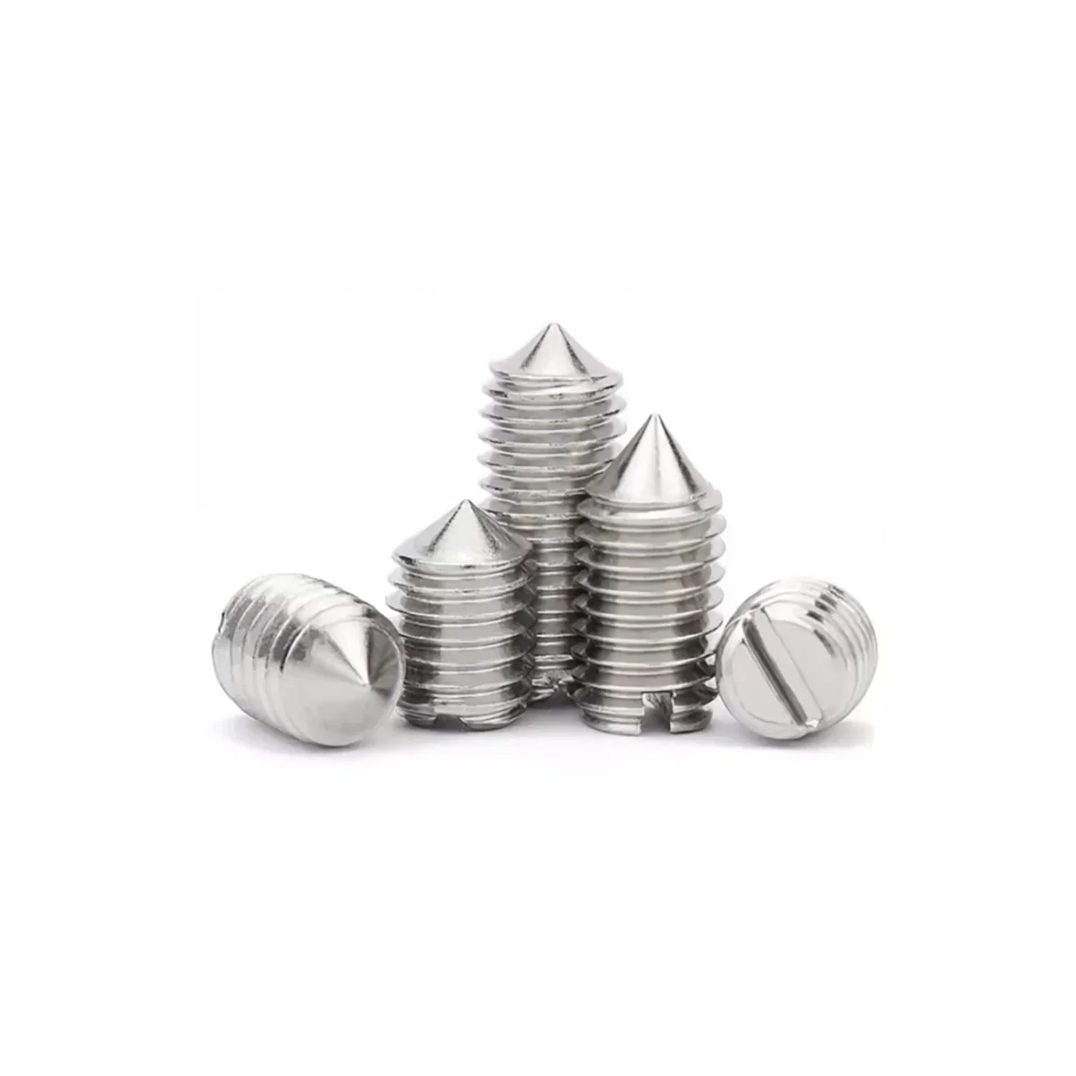 304 Stainless Steel Slotted Pointed Head Fixing Screw / Set-Top Bolt M1.6M2M3M4M5M6M8M10