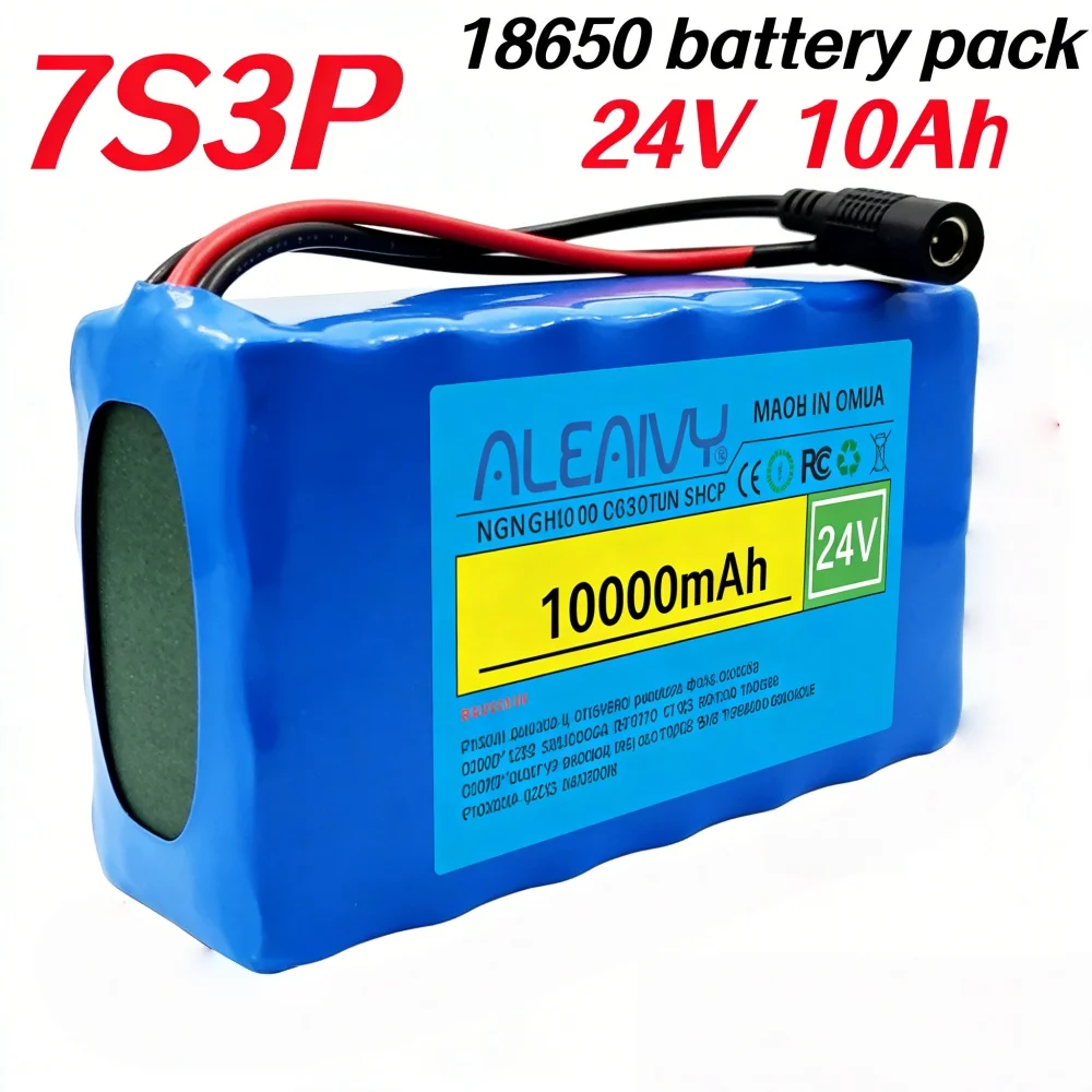 

Сменный литий-ионный аккумулятор 24В 10Ач 18650 7S3P с зарядным устройством 29.4В 2А для инвалидных колясок и электроприборов