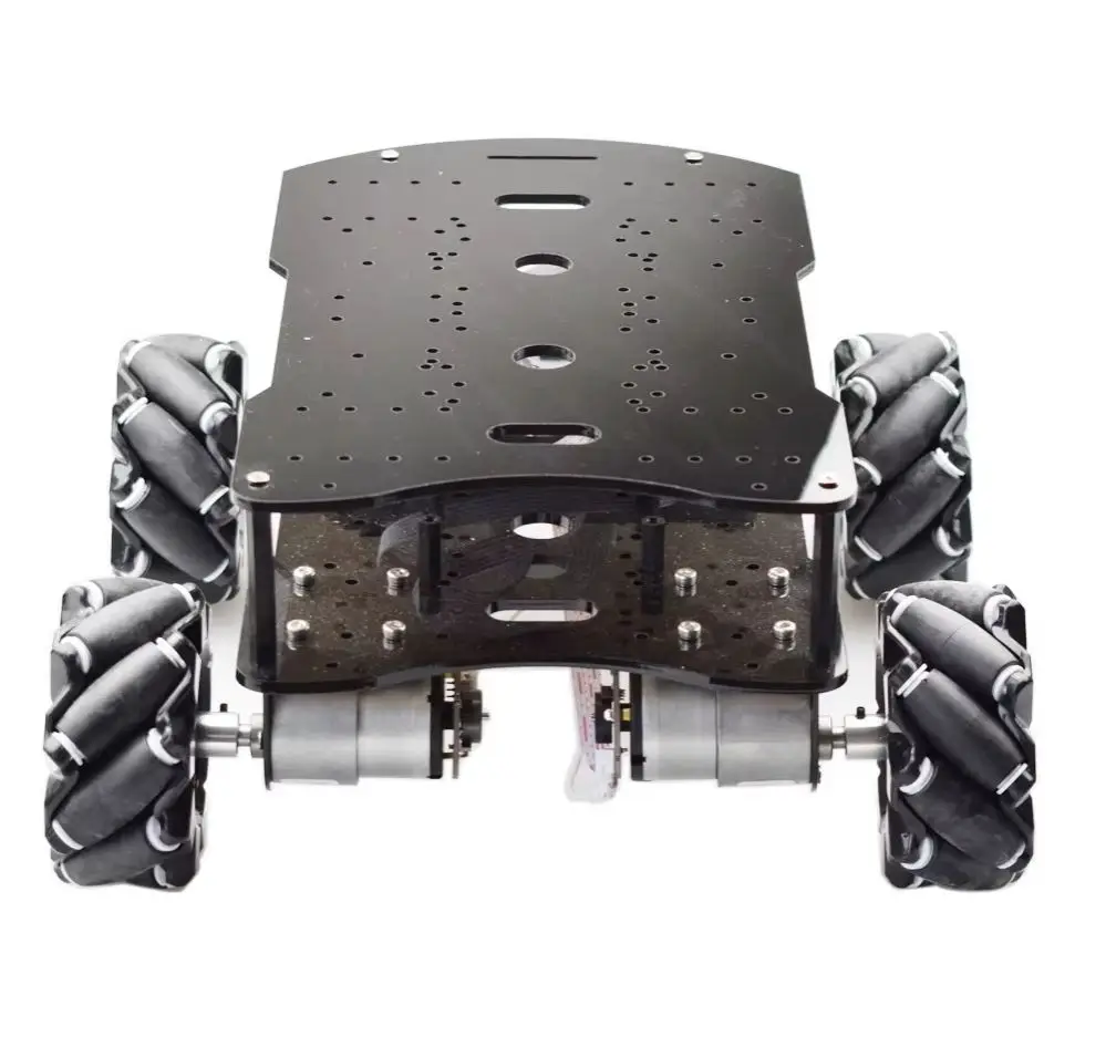 15KG load metal wheeled robot car chassis kit with 4 encoder motors