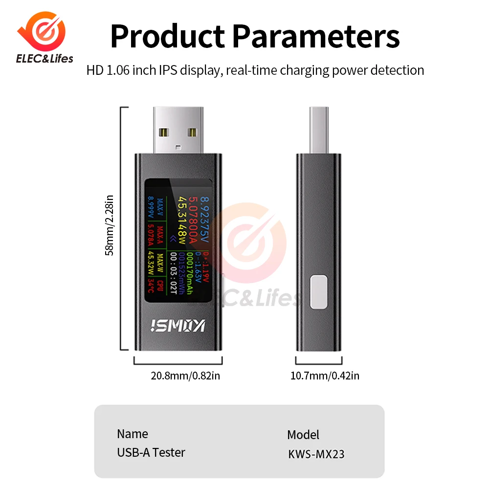 USB Tester DC 4-30V 0-8A 360W Digital Voltmeter Amperimetro Spannung Strom Meter Amperemeter Detektor power Bank Ladegerät Anzeige
