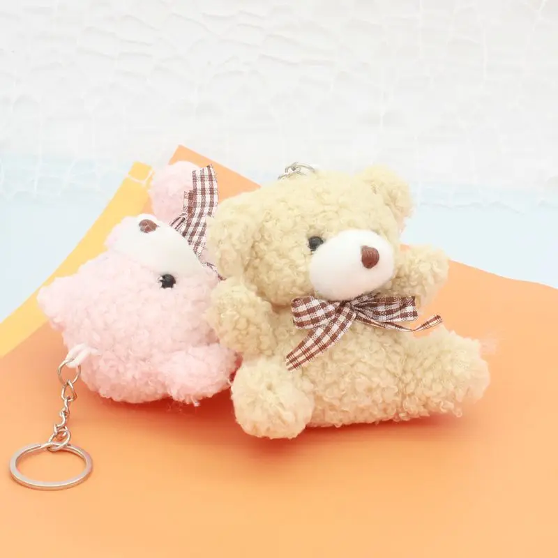 1PCS Teddy Bear Plush Toy Small Plush Doll Animal Soft Fluffy Baby Pendant Gifts for Kids Picnic/Wedding Gifts/Baby Shower