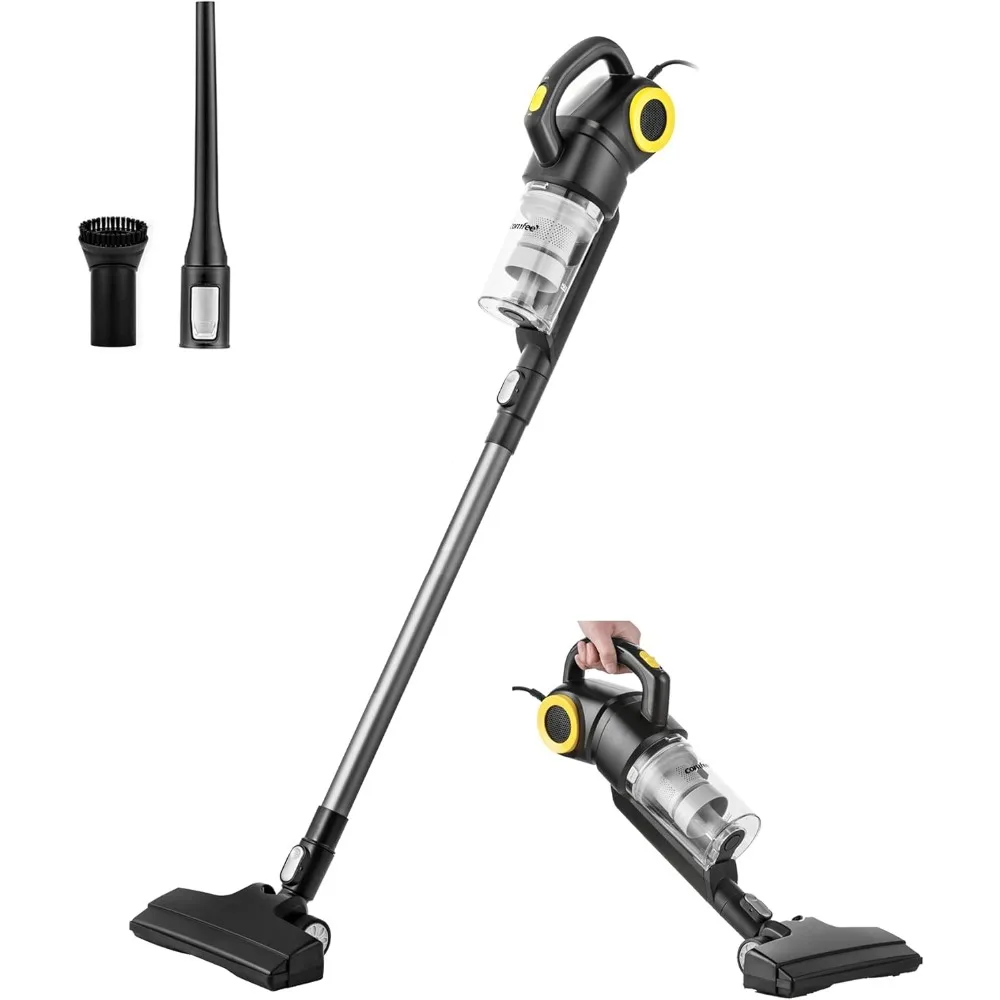 

' 20S 3 in 1 Lightweight Stick Vacuum Cleaner, Powerful Suction Corded Handheld Vac for Pet Hair, Black
