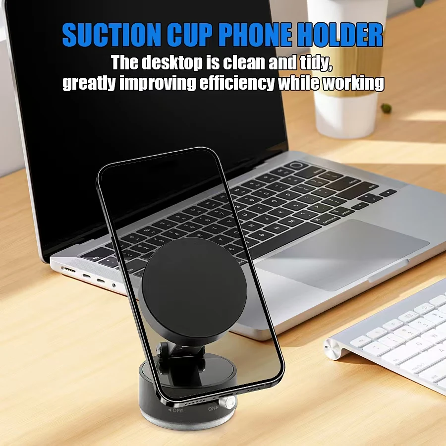 

Vacuum Magnetic Phone Holder Foldable & Portable Phone Stand Multipurpose Phone Holder for Car Home Office Car Essentials
