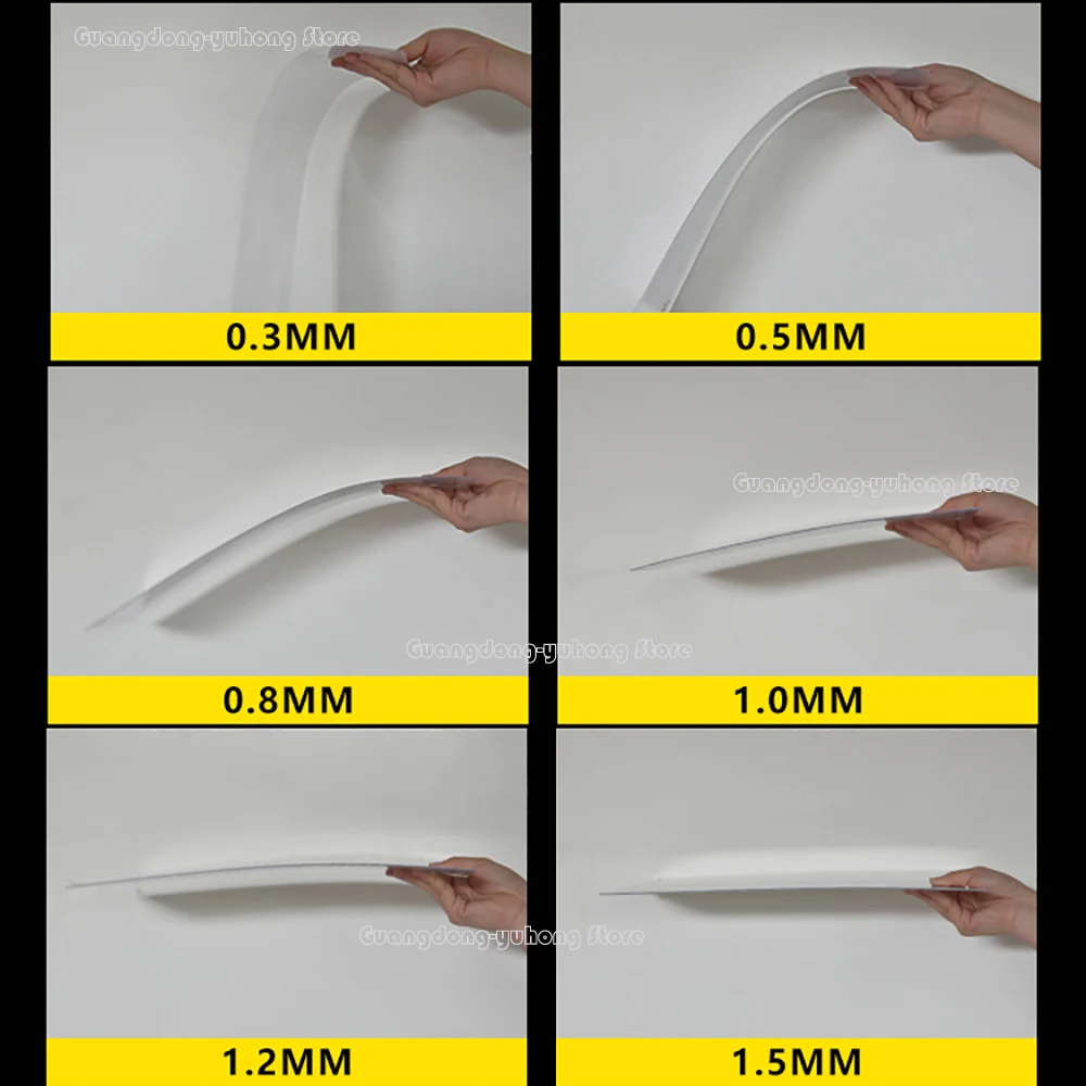 High Transparent PVC Plate, Clear Plastic Sheet, DIY Model Material Processing Accessories, 0.3mm-2mm Thick, 100x200mm-210x297mm