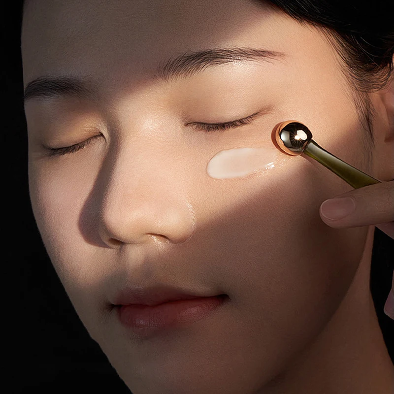 Dual-Ended Roller Massage Stick Eye Cream Applicator ไม้พายเครื่องสําอางต่อต้านริ้วรอยช้อนโลหะผสม Face Skin Care TOOL