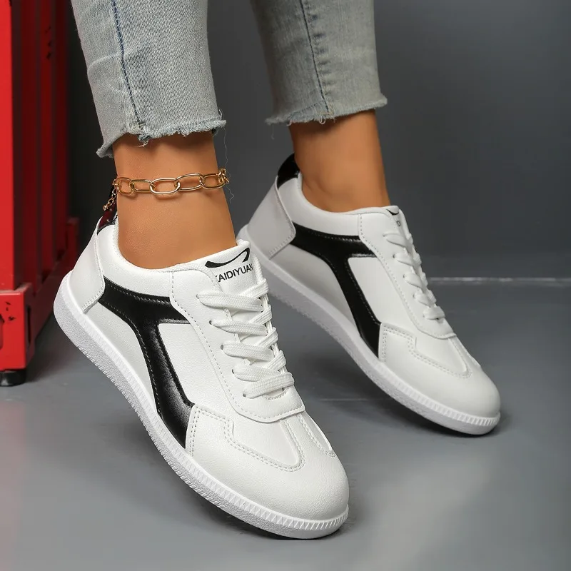 Women's Vintage Comfortable Color Blocking Sneakers New Spring and Autumn Women Casual Fashion Shallow Mouth Vulcanized Shoes
