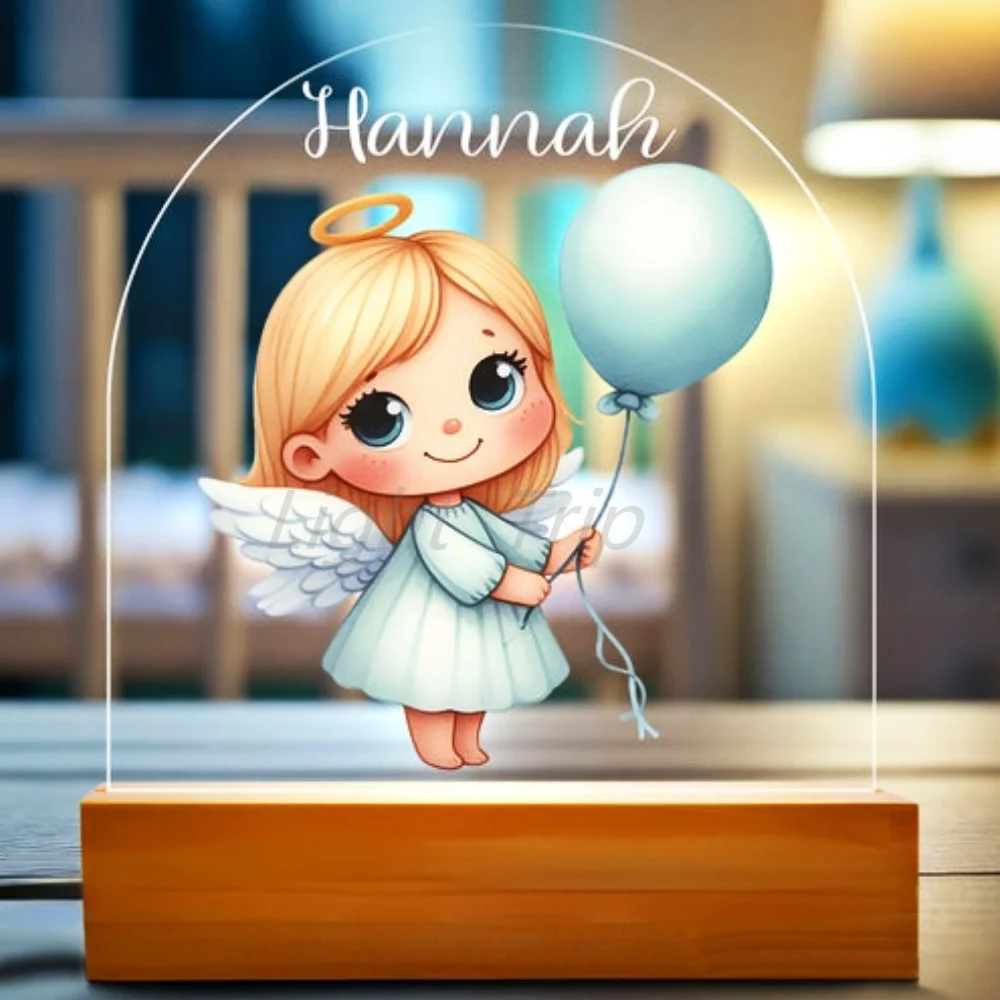 Girls Creative Led Table Lamp Boys Acrylic Night Lights Gift Led Personalized baby Fairy Night Light For Home Room Decoration