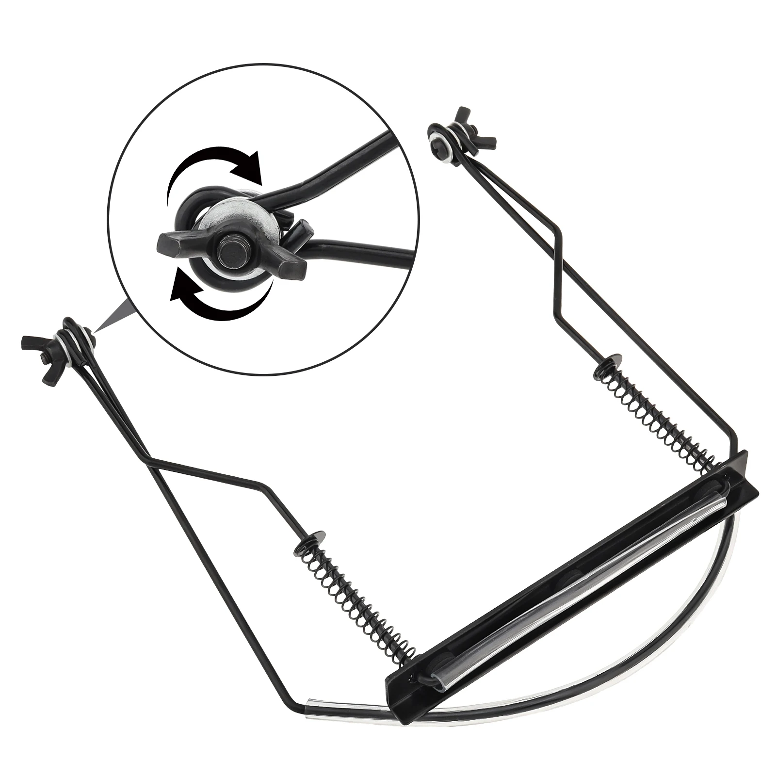 Universal Adjustable Iron 10 Holes Harmonica Neck Holder, Mouth Organ Stand Rack