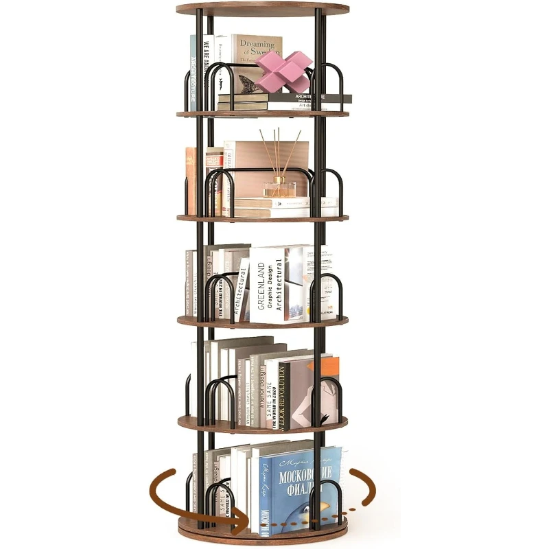 

Large bookshelves can be rotated into living room shelves on the floor
