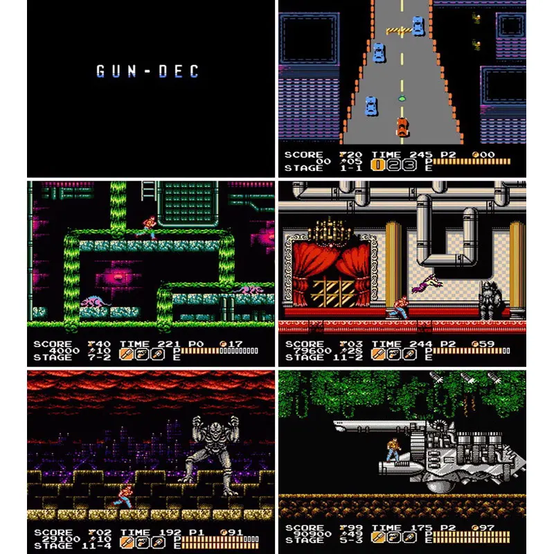 خرطوشة لعبة GUN-DEC لوحدة التحكم التلفزيون ، الإصدار الياباني ، 8 بت ، 60 دبوس