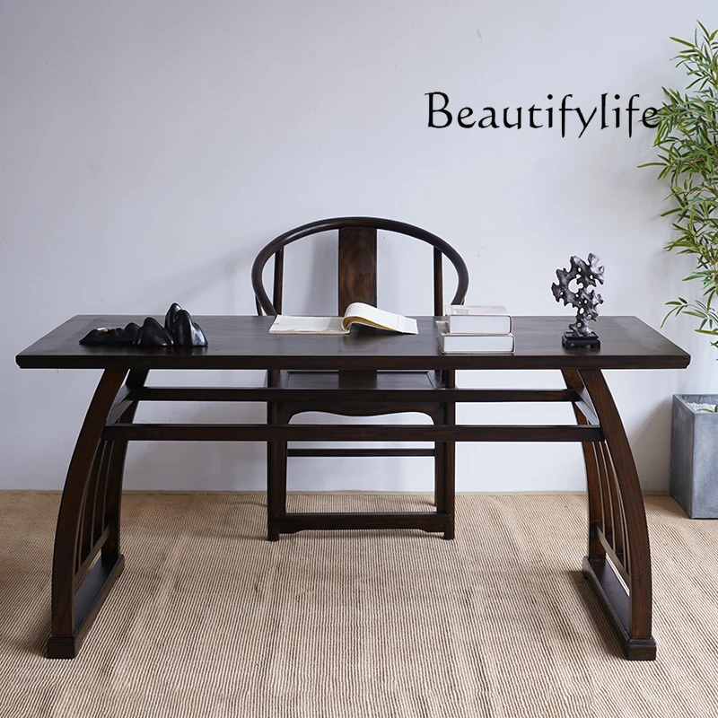 

Nordic New Chinese Style Solid Wood Desk Simple Home Zen Study Table