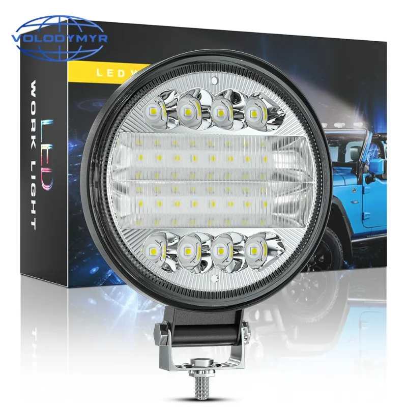 

4-дюймовый 72 Вт светодиодный круглый точечный рабочий фонарь Combo Flood Driving Янтарный противотуманный фонарь для грузовика SUV 4WD 4x4 светодиодный бар внедорожный ATV Jeep Tractor