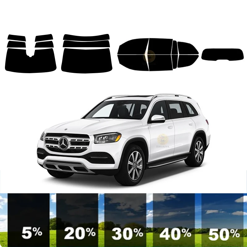 

precut Removable Window Tint Film Car 100% UVR 5%-70%VLT Heat Insulation Carbon ﻿For MERCEDES-BENZ GLS-CLASS 4 DR SUV 2020-2023