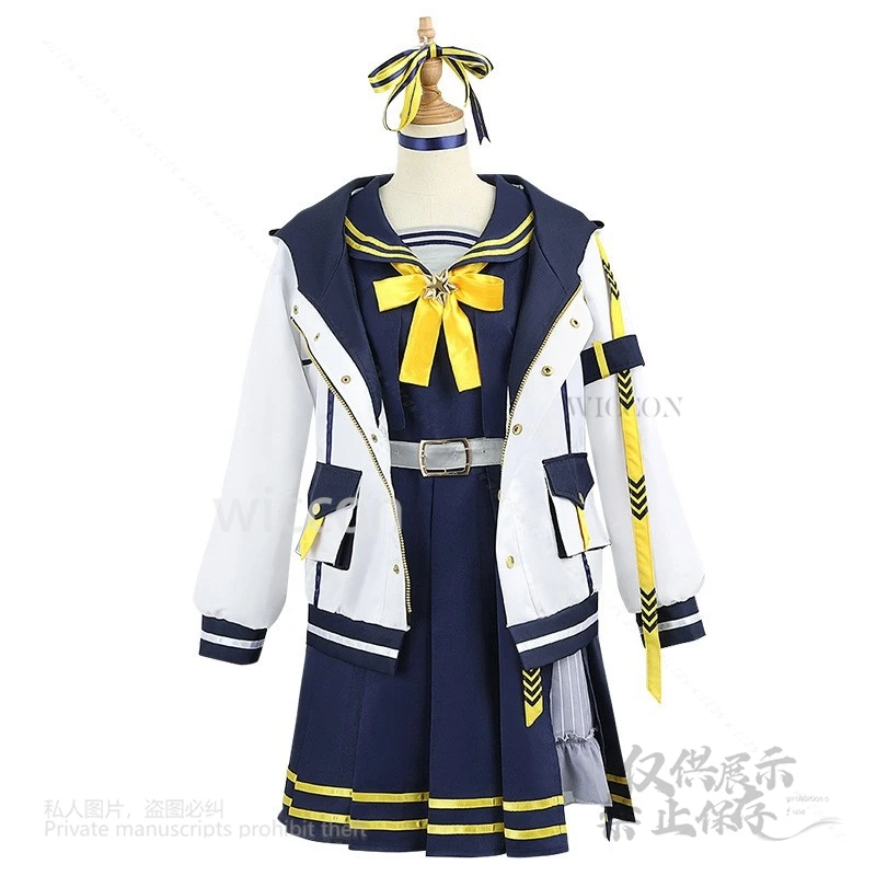 أزياء أنيمي هولو vtuber التأثيرية لايف هوشيماتي سويسي أزياء تنكرية Jk بدلة معطف فستان أزياء كرنفال الهالوين حسب الطلب