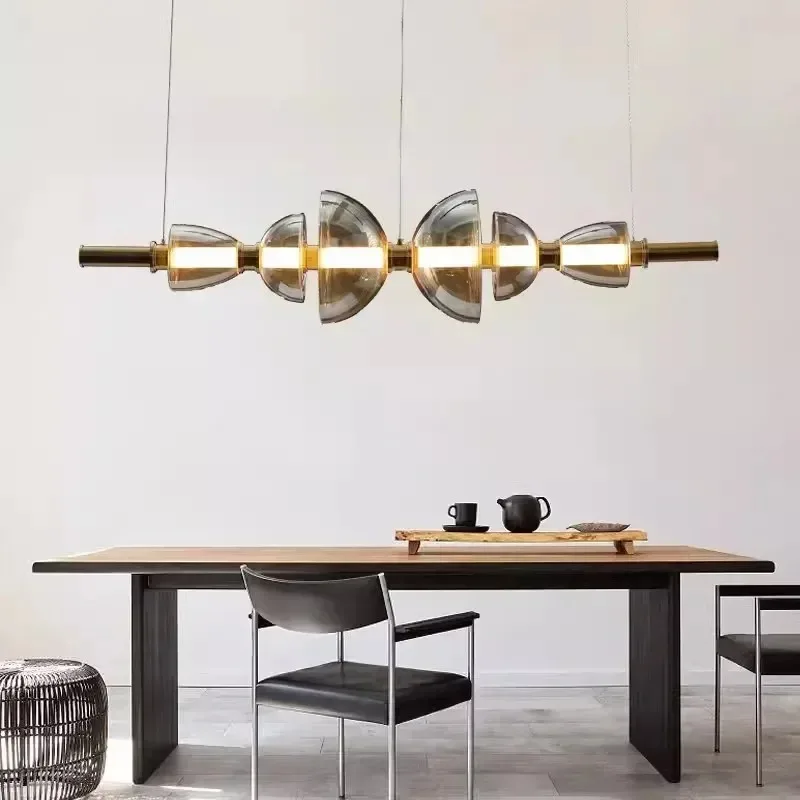 

Modern glass pendant light LED minimalist decoration restaurant pendant light bedroom night light home art pendant light
