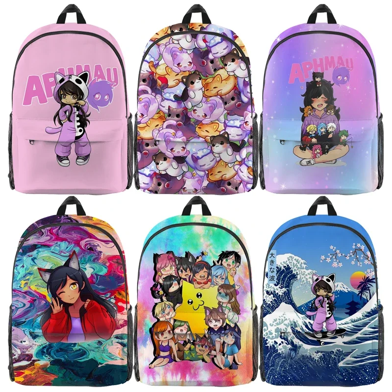 

New Students Aphmaua 3D Print Backpacks for Girls Boys Kids Cartoon Anime School Bags Children Bookbags Unisex Travel Bagpack