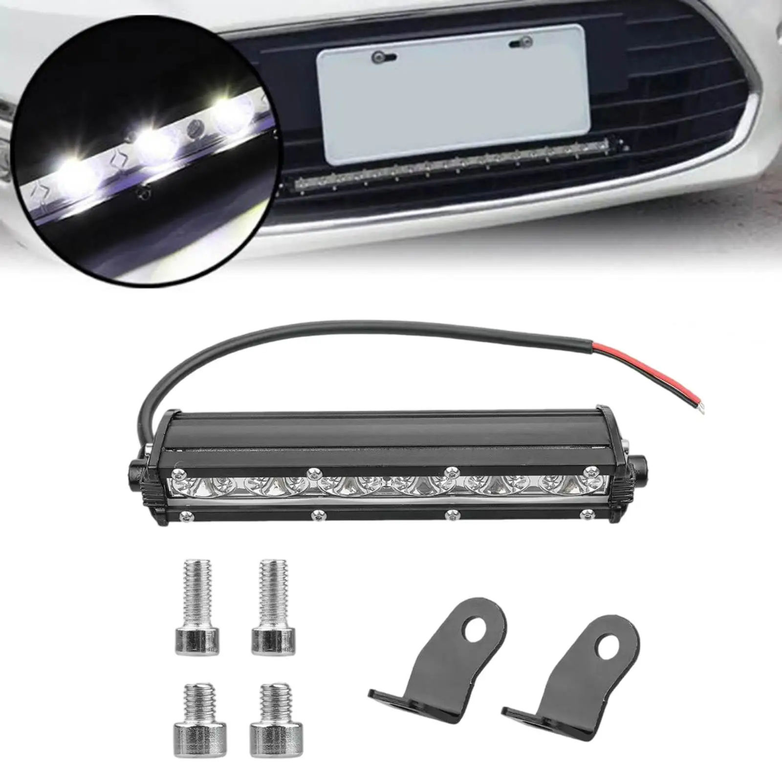 

Светодиодный светильник 8 Вт, тонкие аксессуары, универсальные дорожные фонари для столкновений, фары для грузовиков, пикапов, автомобилей, тракторов