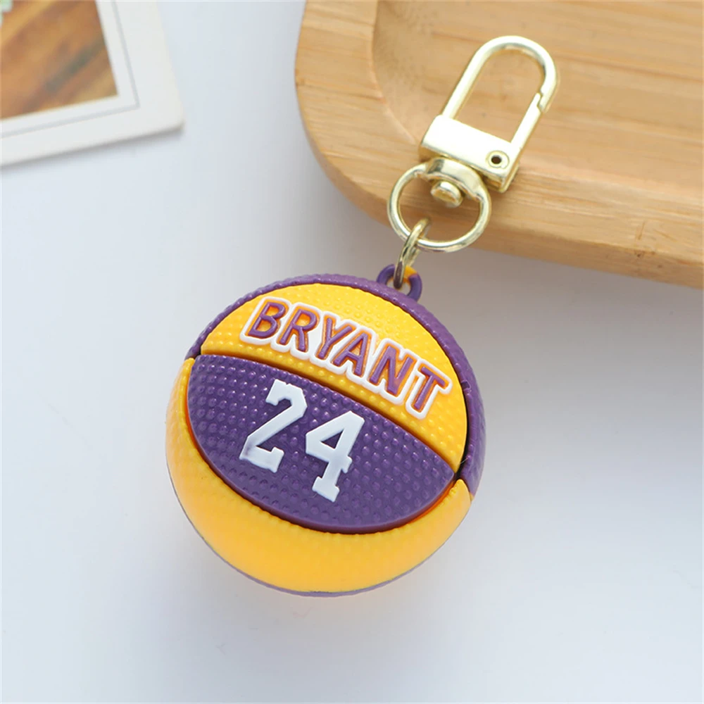 Mini Basketball Pendant Keychain Sporty Style Keyring for Women Men Car Key Holder Handbag Accessories Fans\' Souvenir Gift