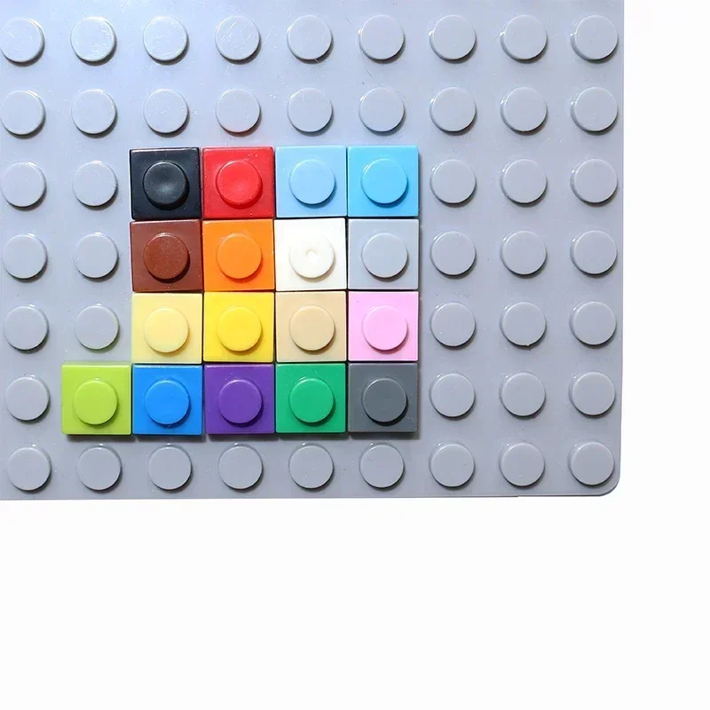 100 Stuks 3024 Dunne Plaat 1X1 Dot Moc Assembleren Deeltjes Diy Bouwstenen 1*1 Figuren Stenen Educatief Creatief Speelgoed Voor Kinderen