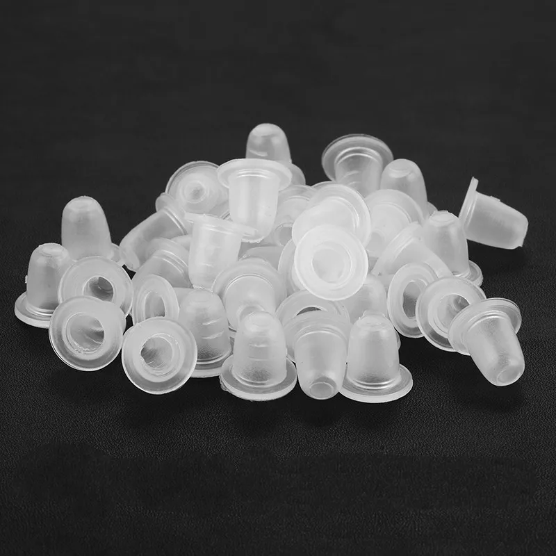 

100pcs/bag Disposable Tattoo Ink Cup Small&Big Size Silicone Makeup Eyebrow Tattoo Makeup Eyebrow Pigment Container Caps