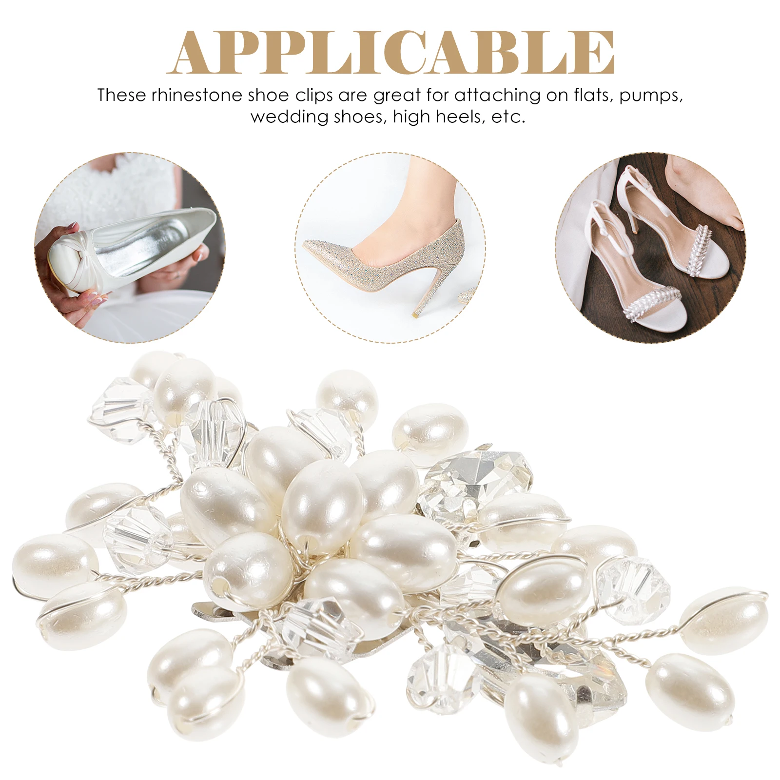 

Bridal Shoes Clips Decorative Charms Buckle Shoelace Jewelry for Women Group Decorations