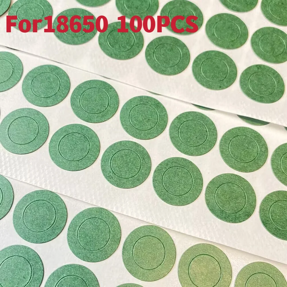 18650 27100 32650 Battery Insulation Gasket Battery Insulator Ring Li Cell Insulating Glue Patch Barley Paper - 100Pcs