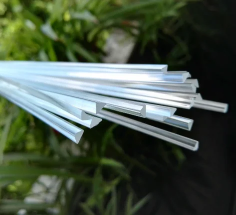 All-size Acrylic triangle bar strip solid wand transparent plexiglass rod right triangle PMMA Light guide column stick c