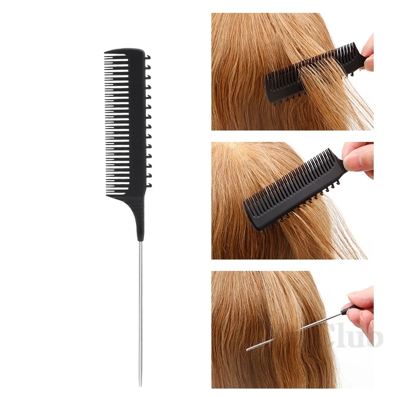 Dyeing Comb Hair Salon Curls And Perms Hairbrush Barber Shop Anti Slip Handle Pointed Tail Combs Hairstylist Hairdressing Tools