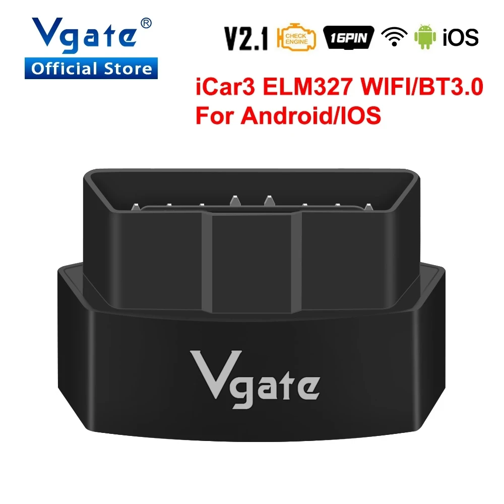 Vgate iCar3 ELM327 wifi For Android/IOS ODB2 Car Diagnostic Scanner Bluetooth ELM 327 V2.1 OBD OBD2 Code Reader Auto Scan Tool