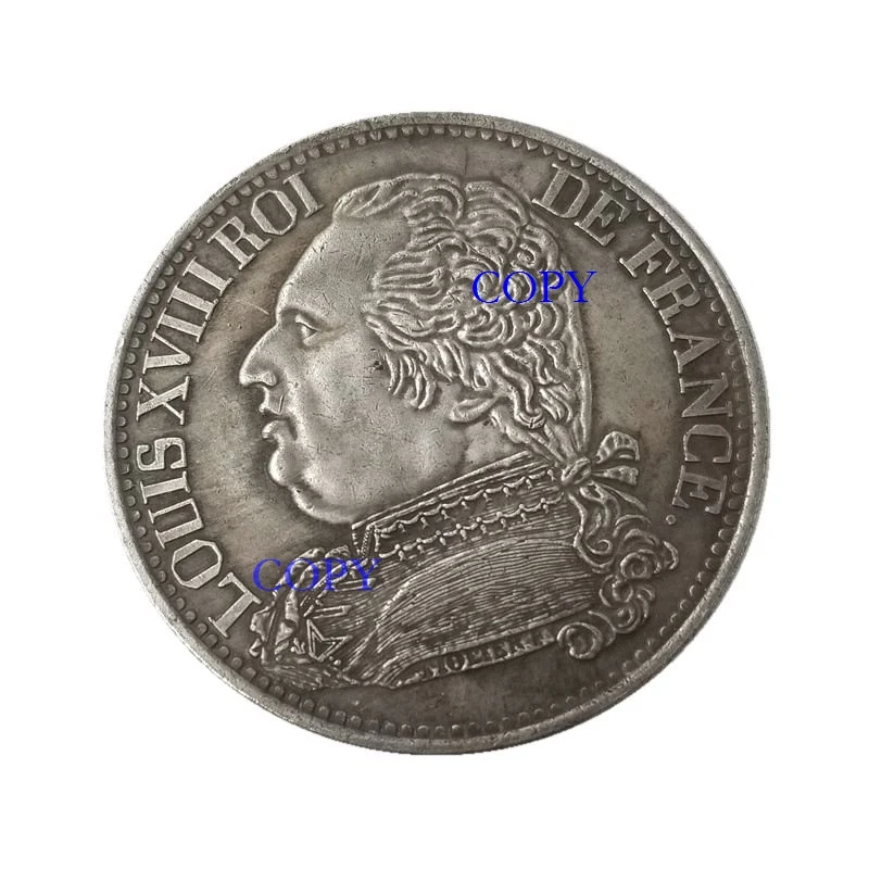 COPY 1815 French Napoleon Commemorative Old Coin Silver Dollar Brass Silver Plated Craft Ancient Coin Collection Coin