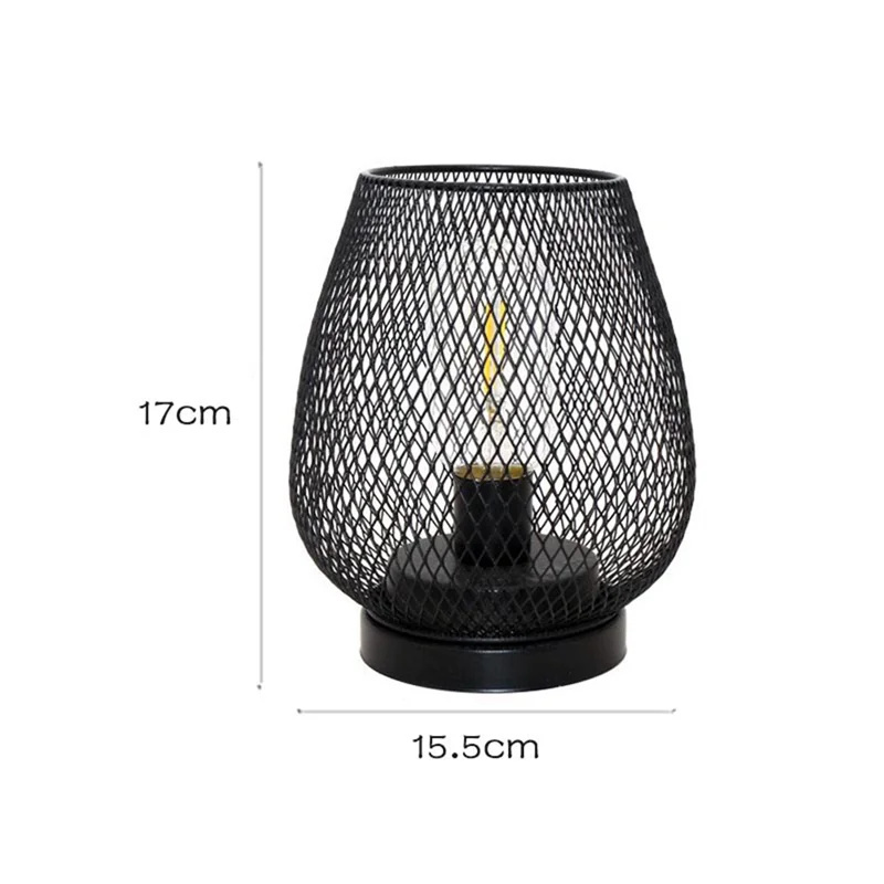 قفص معدني LED فانوس يعمل بالبطارية مع مصباح LED رائع لحفلات الزفاف ومناسبات الفناء ضوء ليلي سهل التركيب-AT64