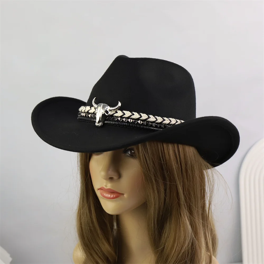 2026 1 Stück Neuer Herzförmiger Cowboy-Kopfschmuck Filzhut Neuer Outdoor-Hut für Männer und Frauen Ritterhut – Detail 5