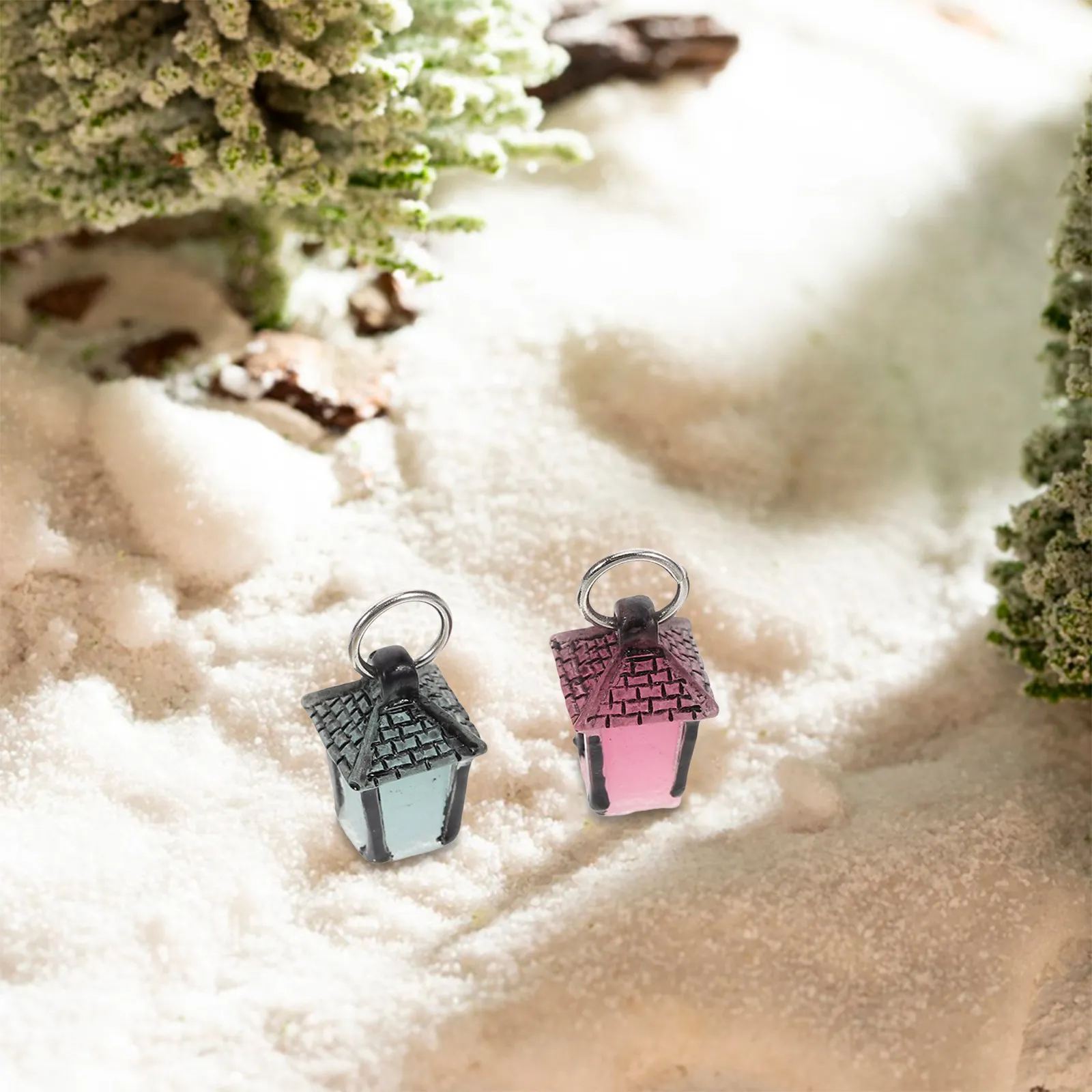 

Набор из 12 изысканных миниатюрных фонариков из смолы, светящихся в темноте, для декора, поделок, миниатюрных ландшафтов и чехлов для телефонов