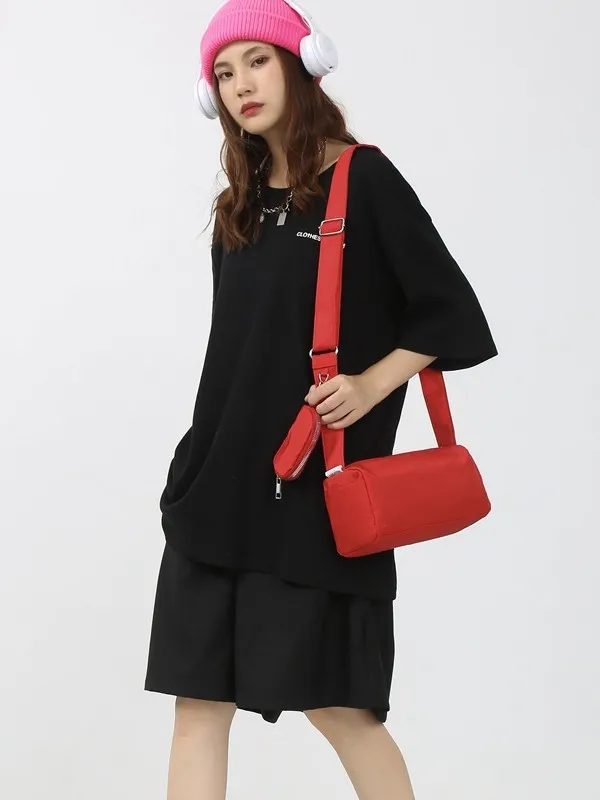 Women's Bag, Solid Color Casual Cloth Bag, Versatile Small Shoulder Bag, Women's Bag, Simple Change, Mobile Phone Bag, Single