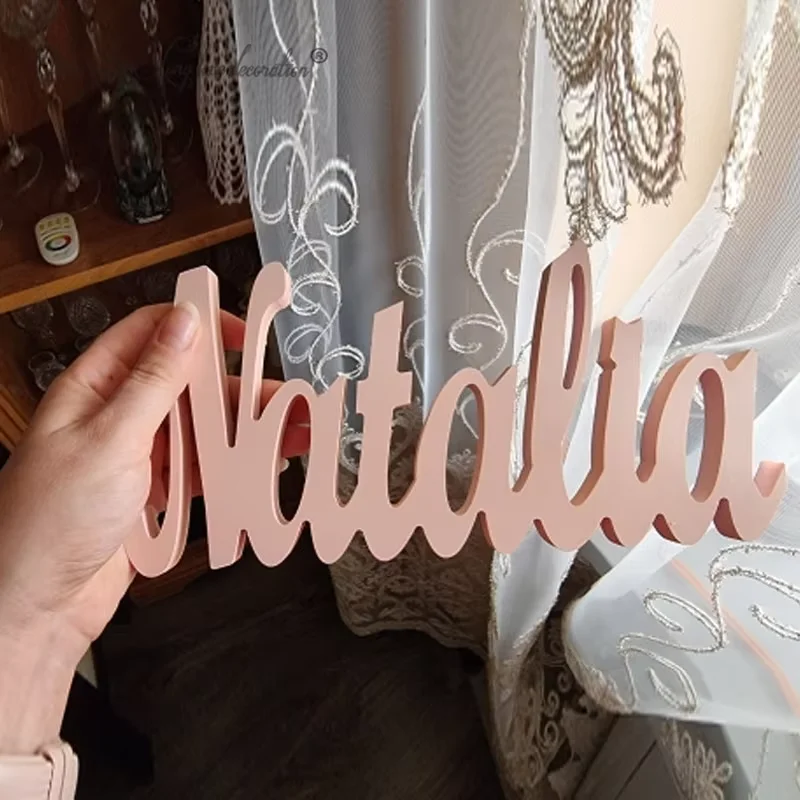 Custom Personalized Wooden Name Sign for Nursery Baby Wall Decor Birthday Newborn Baby Shower