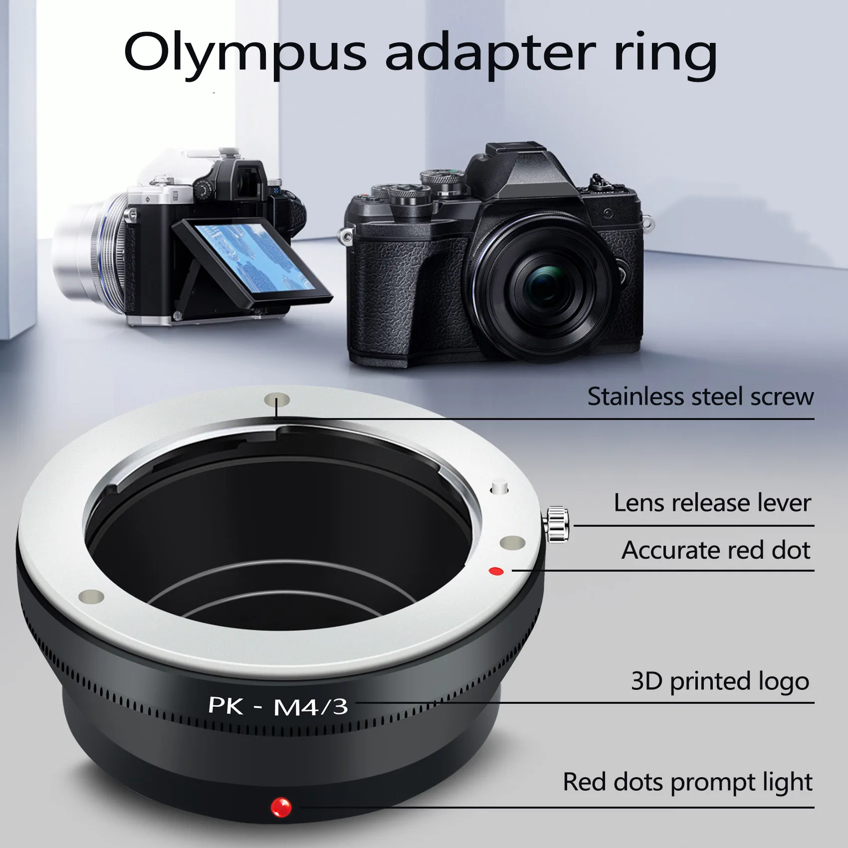 New Tech Pk-/3 Adapter Ring For Pk Lens To Micro 4/3 M43 Camera Body For -D E-M5 E-Pm2 E-Pl5 Gx1 Gx7 Gf5 G5 G3