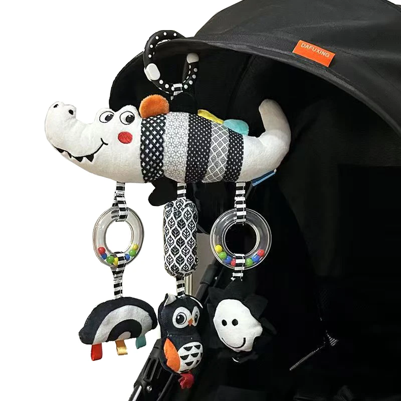 Детские игрушки, мягкие животные, слон, крокодил, колокольчики, детская кроватка, коляска, мобильные подвесные погремушки, плюшевые игрушки для младенцев 0-12 месяцев