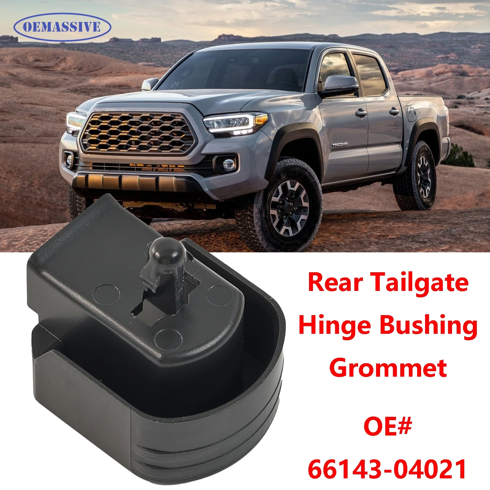 1X Rear Gate Tailgate Hinge Bushing Grommet Right Side For Toyota Tacoma 2016-2023 2017 2018 2019 2020 2021 2022 66143-04021