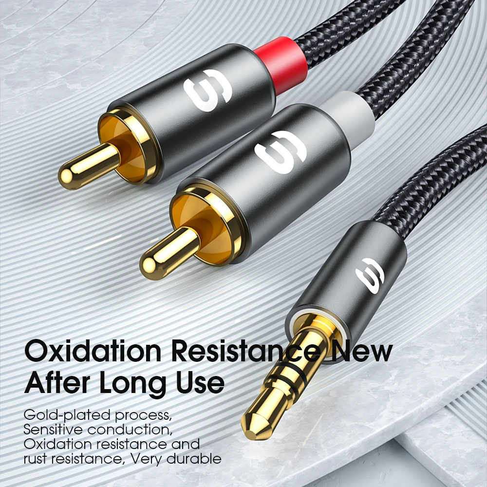 Essager RCA Audio Kabel Stereo 3,5mm zu 2RCA Kabel Stecker Auf Buchse AUX RCA Jack Y Splitter Für Verstärker audio Heimkino Draht